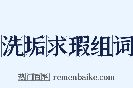 洗垢求瑕组词是什么意思的图片